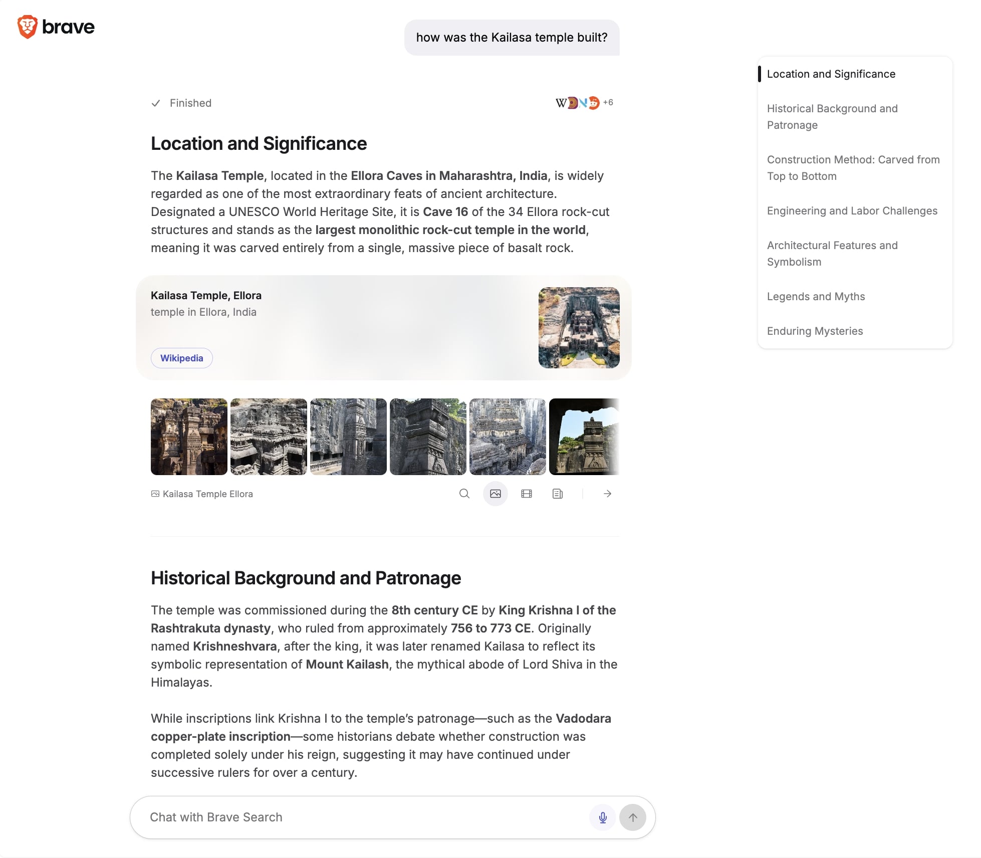 Figure 4: A more complex, exploratory question