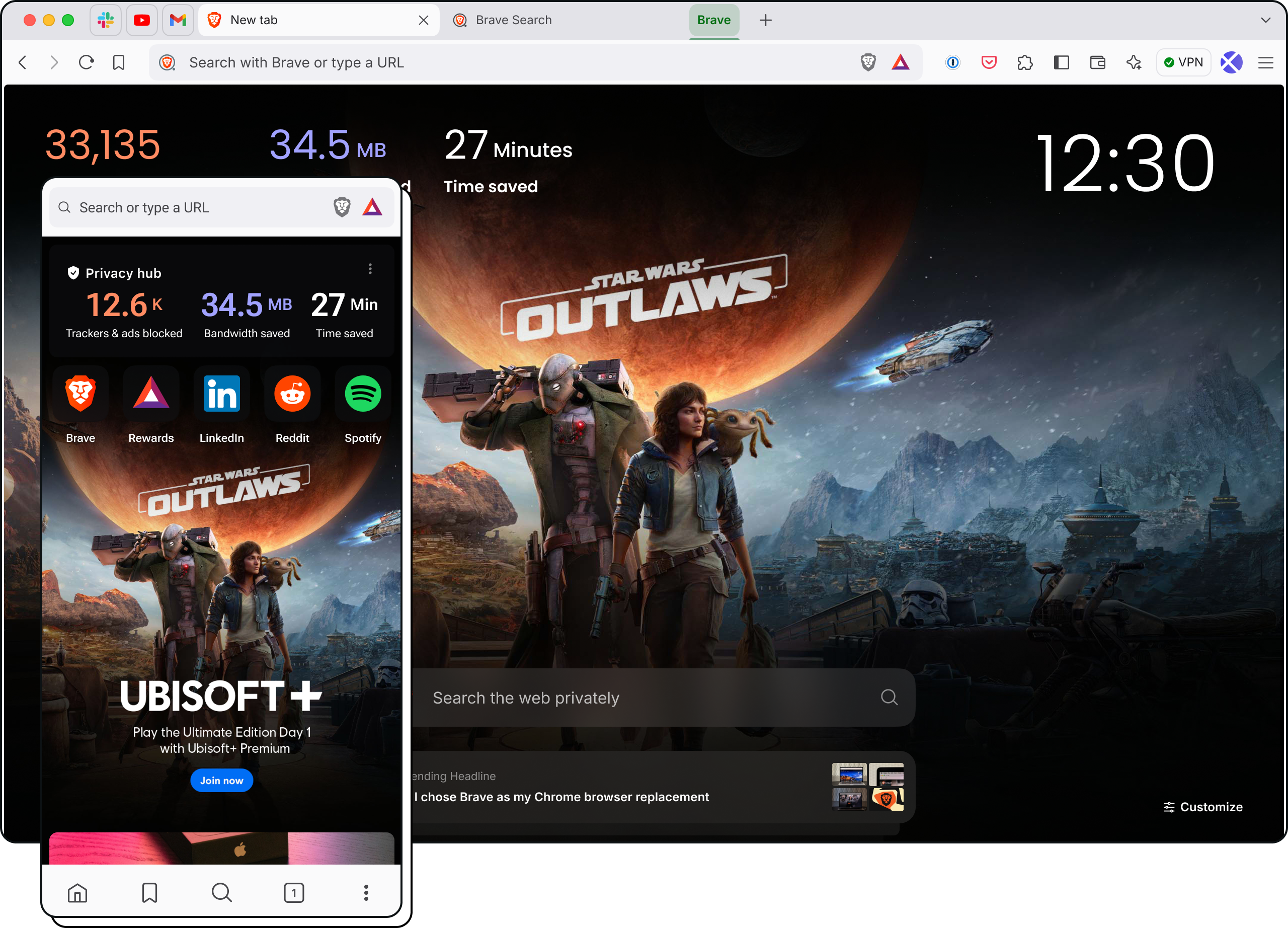 Brave Search results page