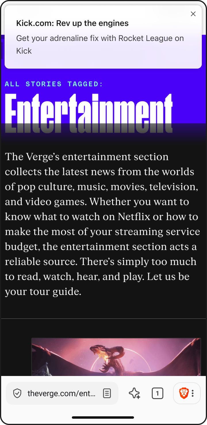 Brave Search results page