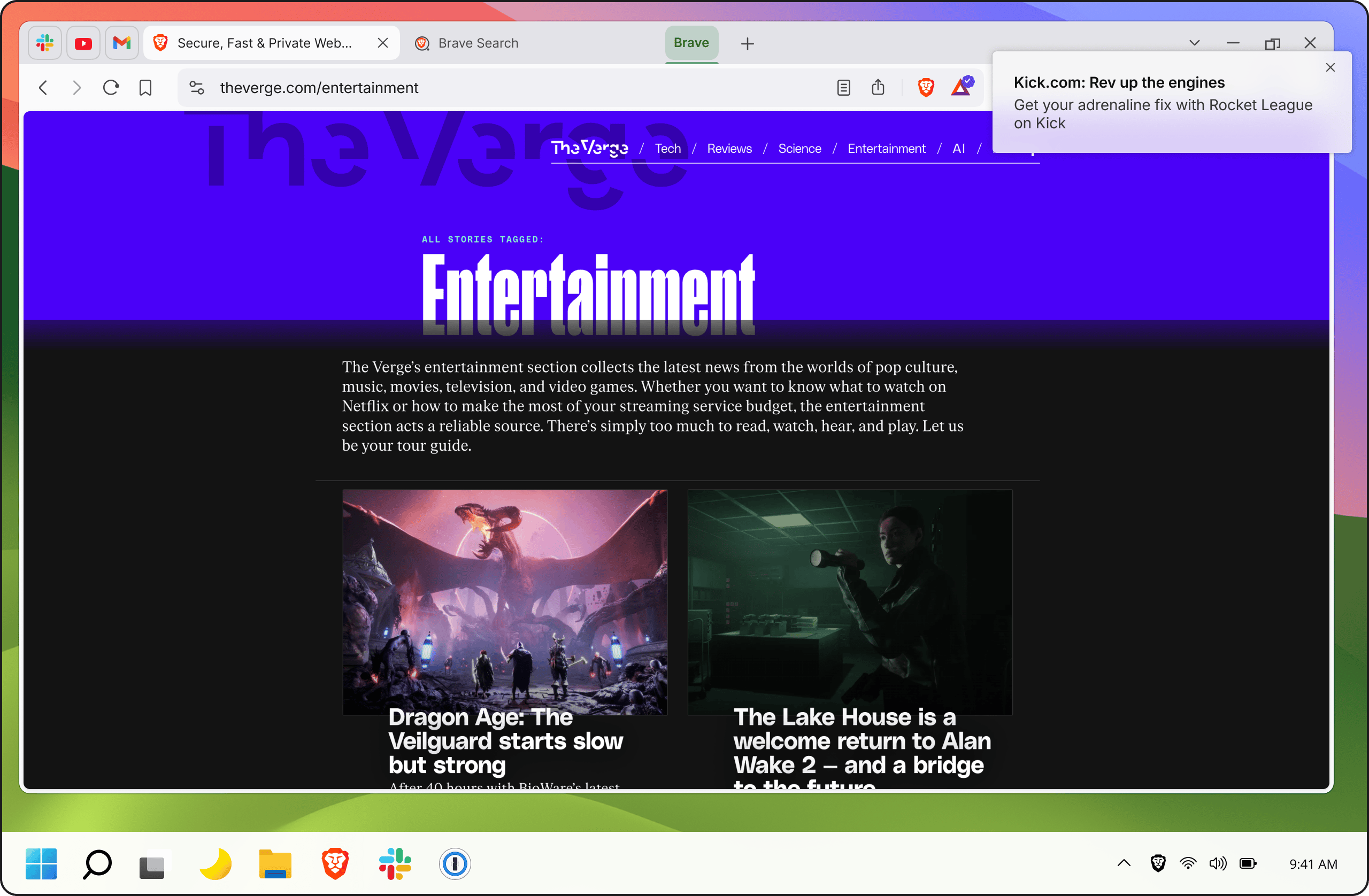 Brave Search results page