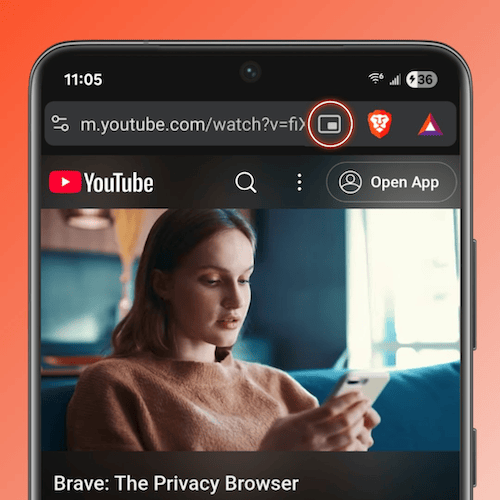 Picture-in-picture mode for YouTube videos